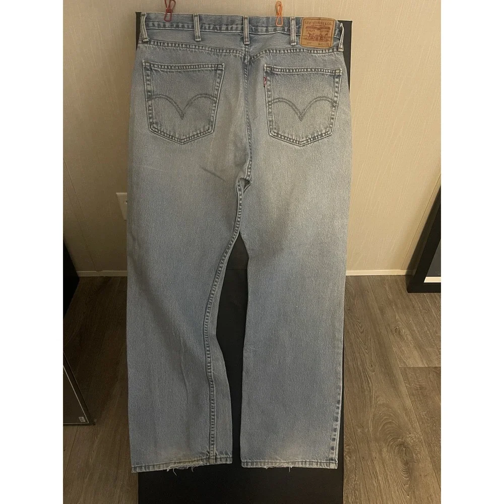 Levi's 505 Jeans Mens 40x32 Straight Fit/Regular Fit. Stone Wash Denim Pants Y2K